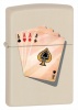 Zippo 4 Aces Cream matte lighter (model 24795)
