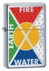 Zippo Bottomz Up Fire Wind Earth Water 24812