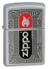 Zippo Emblem Red/Black Chrome Lighter (Model 24830)