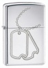 Zippo Dog Tags Polish Chrome Lighter (Model 24836)