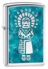 Zippo 28049 Indian Lighter Turquise Background