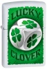 Zippo Clover Dice White Matte Lighter Model 28292