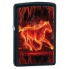 Zippo HORS IN FLAMES BLACK MATTE - 28304
