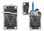 Zippo 30201 BLU2 High Polish Lighter with Spade Emblem