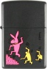 Zippo Black Matte Bunny Move Lighter 218SEL594