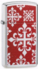 Zippo Slim High Polish Chrome Floral Lighter 24195
