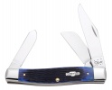 Case 02808 Navy Blue Jigged Bone Large Stockman Knife