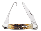 Case 053 Amber Bird Hook Knife Pattern 6247H SS