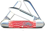 Case Gunboat Canoe Knife 5921Dark Red Jigged Bone
