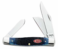 Case Navy Blue Jigged Bone Large Stockman Knife, #CA7050