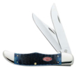 Case Navy Blue Jigged Bone Large Folding Hunter Knife, #CA7053