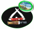 Case Ducks Unlimited Dark Red Bone Muskrat Knife w/Duck Call #CA7129