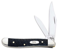 Case Navy Blue Herringbone Peanut Pocket Knife #CA8643