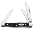 Case Navy Blue Herringbone Small Stockman, #CA8648