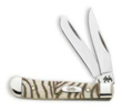 Case 8920 Tiny Trapper Knife, Zebra Etched Handle.