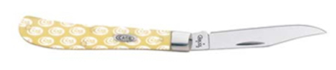 Case 9128 Slimline Trapper,Yellow Synthetic Handle.