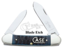 Case 92130 XX Canoe Knife, Blue Jigged Bone Handle.