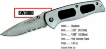 Smith and Wesson SWAT, LARGE, SERRATED, SILVER - 3000