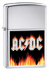 Zippo AC/DC flames brushed chrome lighter (24277)