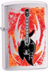 Zippo FLAMING GUITAR BRUSHED CHROME - 24535
