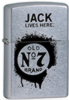 Jack Daniels Jack Lives Here Street Chrome Lighter
