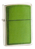 Brushed Chrome Green Anodized Aluminum Zippo, #687