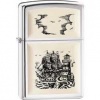 Scrimshaw Ship Emblem Lighter Z010890 Windproof