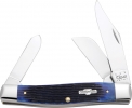 Case Navy Blue Jigged Bone Stockman Large 02808