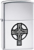 Zippo Celtic Cross 20850 Lighter High Polish Chrome