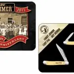 Schrade 55th Anniversary 3pc Yellow Handle Knife Set