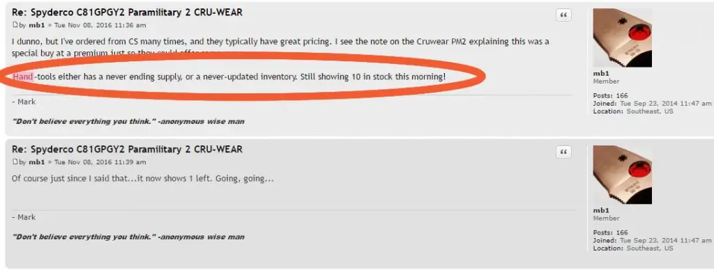 Hand-Tools.com on Spyderco forums