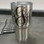 Vinyl Monogram on an RTIC Tumble