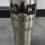 Cheer Coach Laser Engraving on RTIC Cup