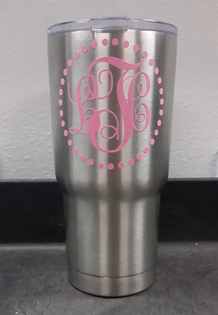 RTIC Cup with vinyl monogram
