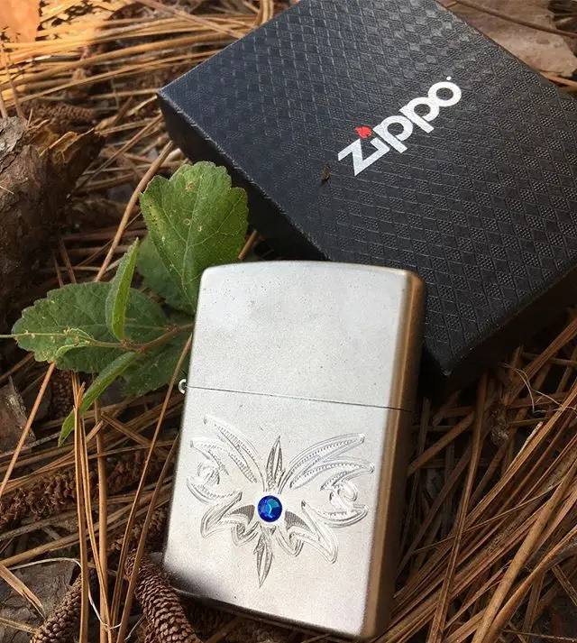 put a little light in your life with this beautifully embellished Zippo lighter #Zippo #Lighter #24467 #Bl-Wings #Lit