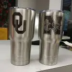 Collegiate Logos engraved on RTIC Tumblers