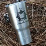 Intricate laser engraving on RTIC tumbler