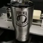 POW-MIA laser engraving