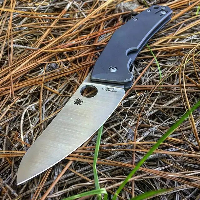 Spyderco SpydieChef SPC211TIP. The curved 3.25inch blade will definitely get someone out of the kitchen! Another great quality about this knife is it’s 4.5 inch gray titanium handle! Get yours today at Hand-tools.com ! #spyderco #spydiechef #highly #evolved #folding #knife #SPC211TIP