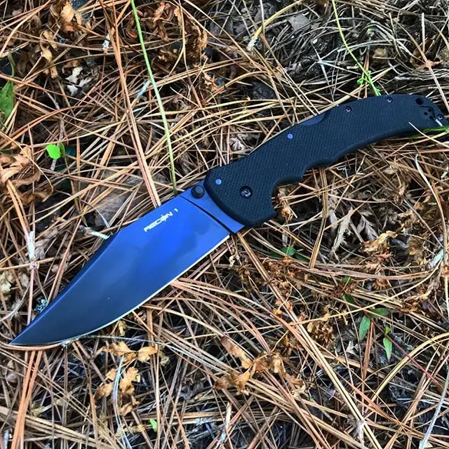 Cold Steel Recon 1 27TLC. This knife has a great feeling G-10 handle with a black finish straight edge blade and liner lock! Get yours today at hand-tools.com ! #cold #steel #g-10 #handle #27TLC