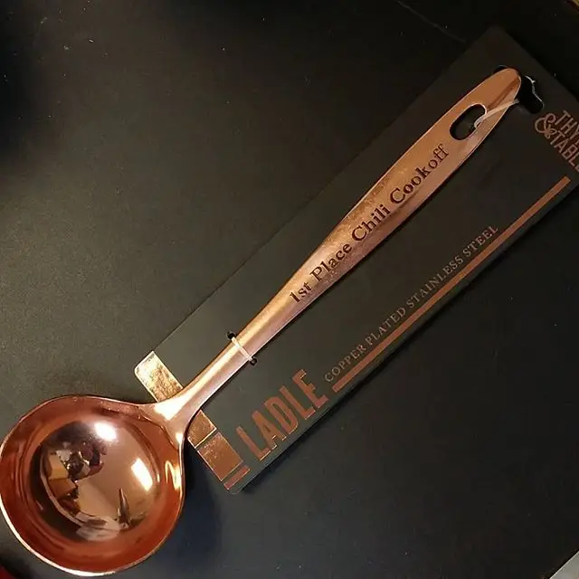 Laser engraving on a stainless ladle for a customer chili cookoff. The customer was referred to us from a group on Facebook called Fort Polk Spouses.

#thankyouforyourbusiness #customerservice #thankyouforthereferral