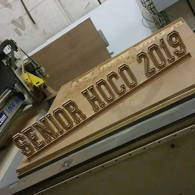 Cranking out 3-D homecoming signs on the router today.
#hoco2019 #homecoming2019 #woodsign