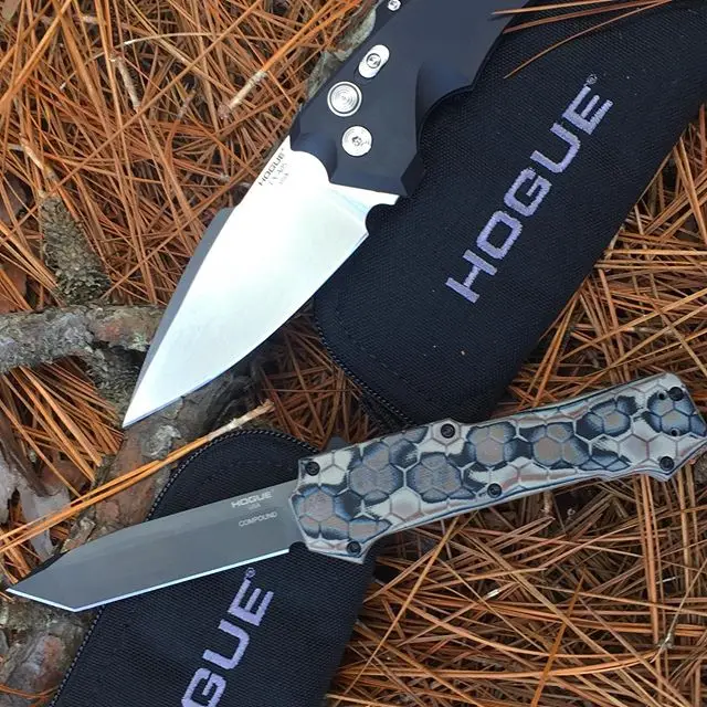 Hogue knives come with a zippered nylon sheath- HO34027 and HO34510 - EX A05 BLK.  Two great knives and two great styles - pick the perfect one for you. #hogueknives #zipperedpouches #hogue #HO34027 #HO34510