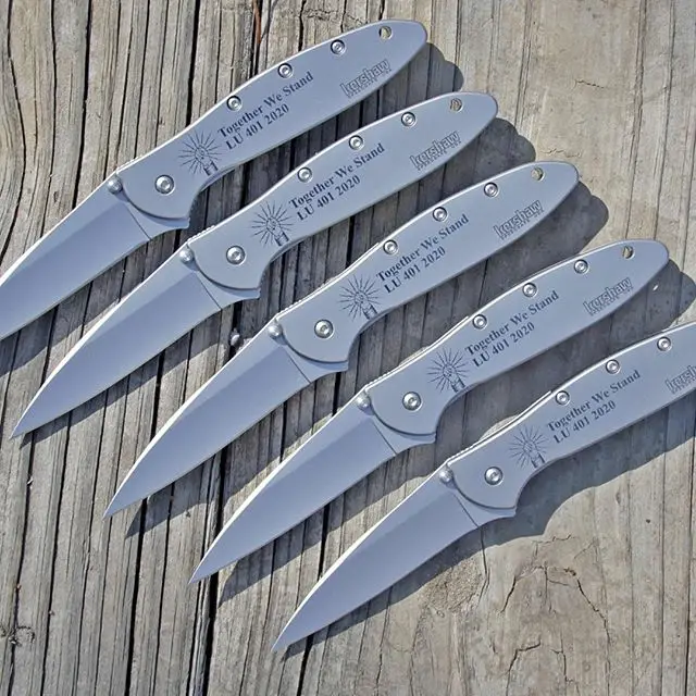 Laser engraved Kershew Leeks with Logo.  These fellows got themselves logo engraving long with their chapter title on the handle of these Kershaw Leeks.  It's not too late to order for Christmas if you use Priority Mail as your shipping option.

https://www.hand-tools.com

#kershaw #kershawknives #laserengraving #laser #companylogo #christmasgifts