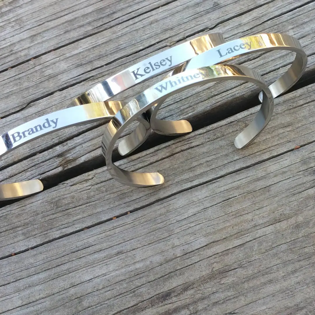 Matching Laser Engraved Silver Bracelets for sisters

Hand-Tools.com

#bracelets #laserengraving #silverbracelet