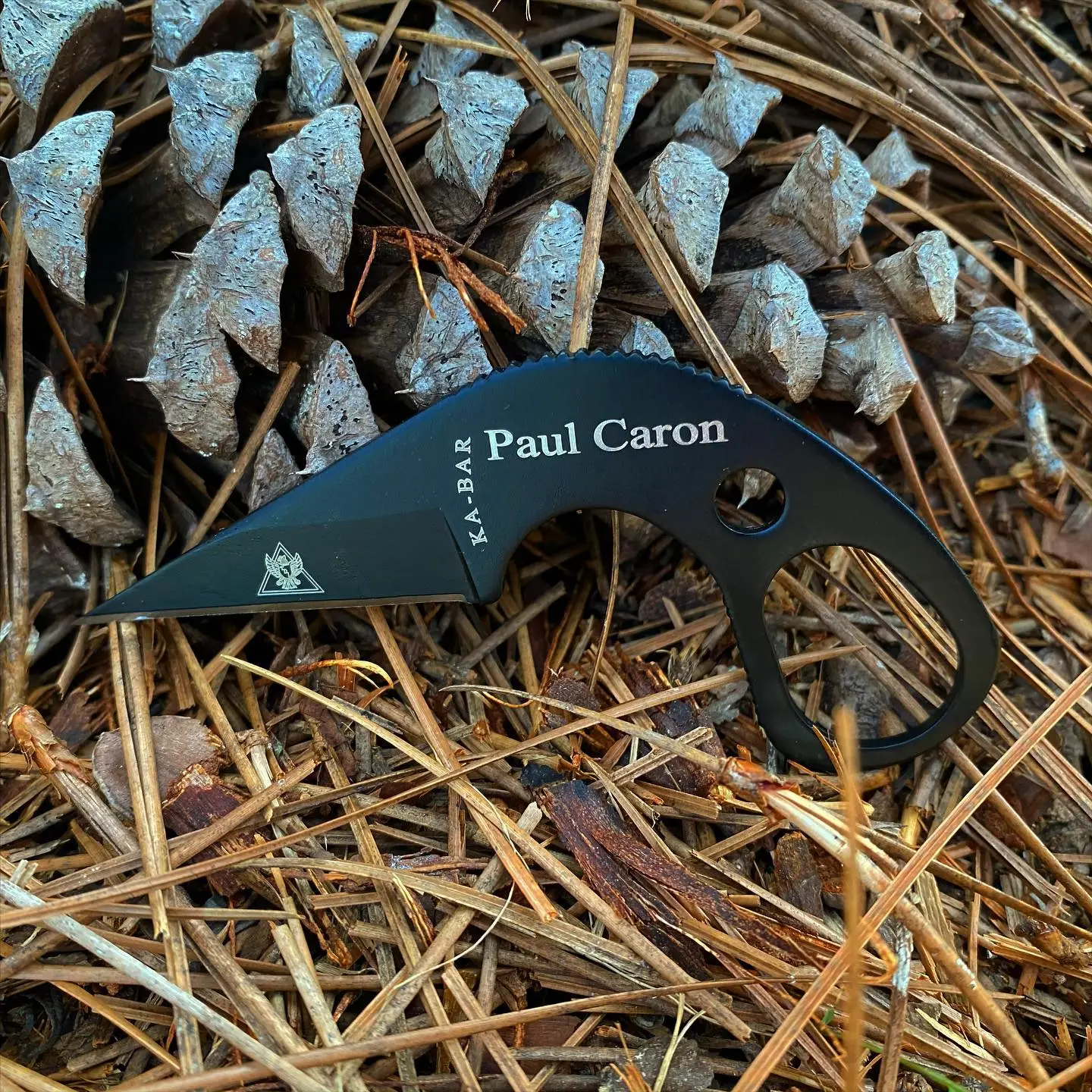 KaBar TDI Last Ditch KB1478BP -comes with kydex sheath.  Just engraved in Times New Roman font. #lastditch #kabar #engravedknives #KB1478BP