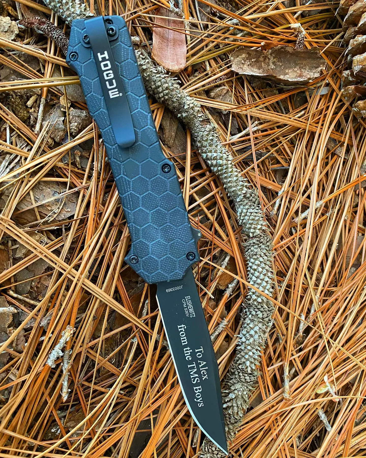 Hogue HO34031 Out the Front knife PT/TRI- best present ever-From the Boys! Do it right! #HO34031 #Hogueknives #outthefrontfriday