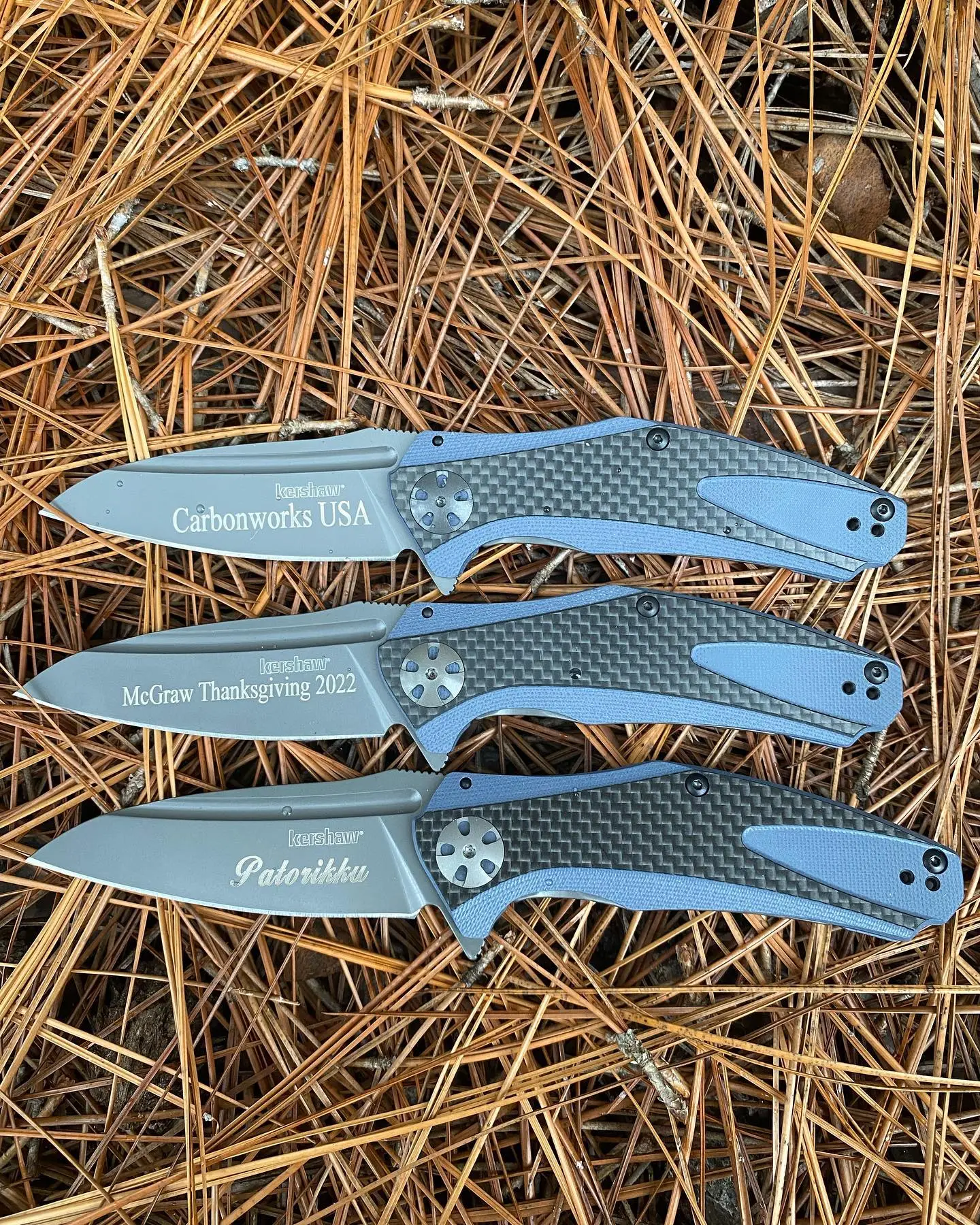 Kershaw Natrix 7007CF- carbon fiber handle inserts. Get yours engraved too- these are our most popular fonts- pick your favorite!
#carbonfiber #natrix #7007CF