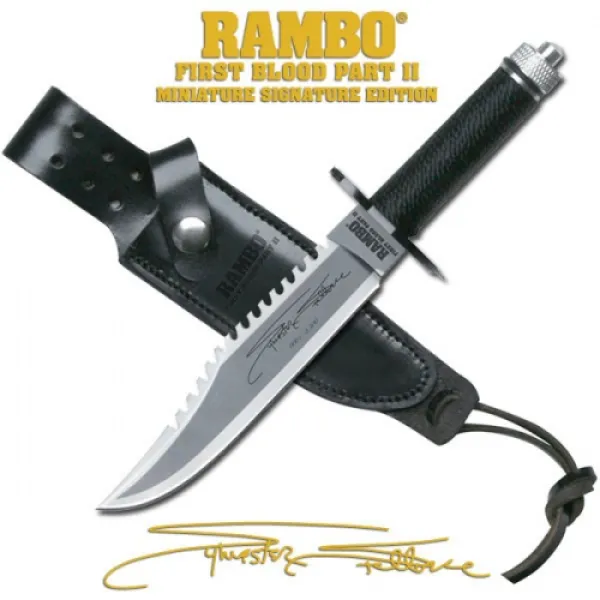 Master Cutlery 6.25 Mini Rambo Ii Syl Sta-sig Knives -RBM2SS