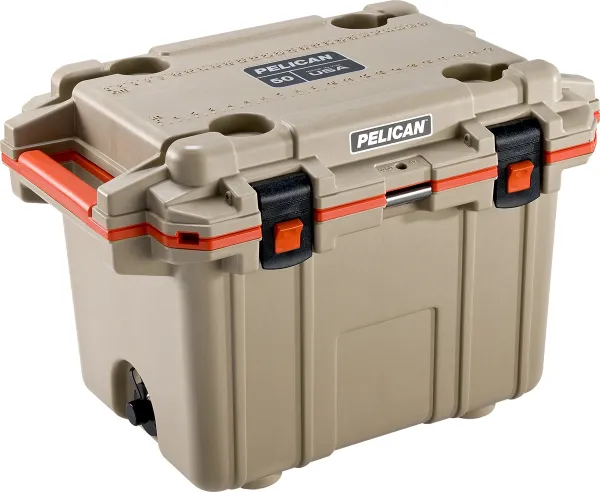 Pelican 50qt Ice Chest Tan-orange cases 06746